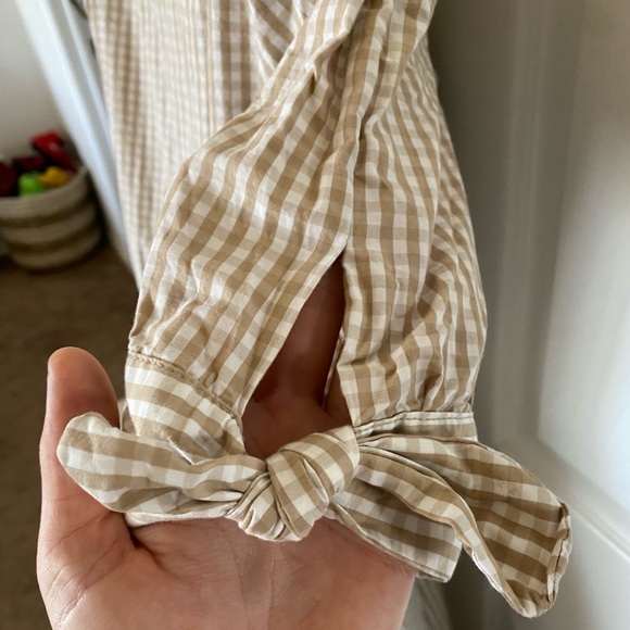 Calvin Klein Brown & White Plaid Midi Dress - Picture 13 of 16